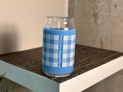 Alpine Balsam Premium Hand-Poured, Gingham-Patterned Candle